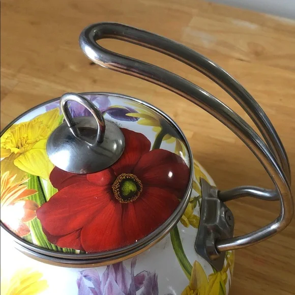 PIONEER Multicolor spring Floral Enamel Tea Kettle - Picture 4 of 11